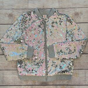 Sequin Jacket - Silver and Pink